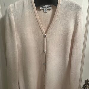 St. John Women's Soft Cream Cardigan